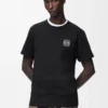 T-shirt coupe classique en coton noir T-shirt coupe classique en coton noir