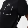 T-shirt coupe classique en coton Noir