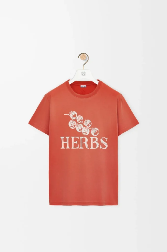 T-shirt coupe classique en coton orange