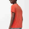 T-shirt coupe classique en coton orange