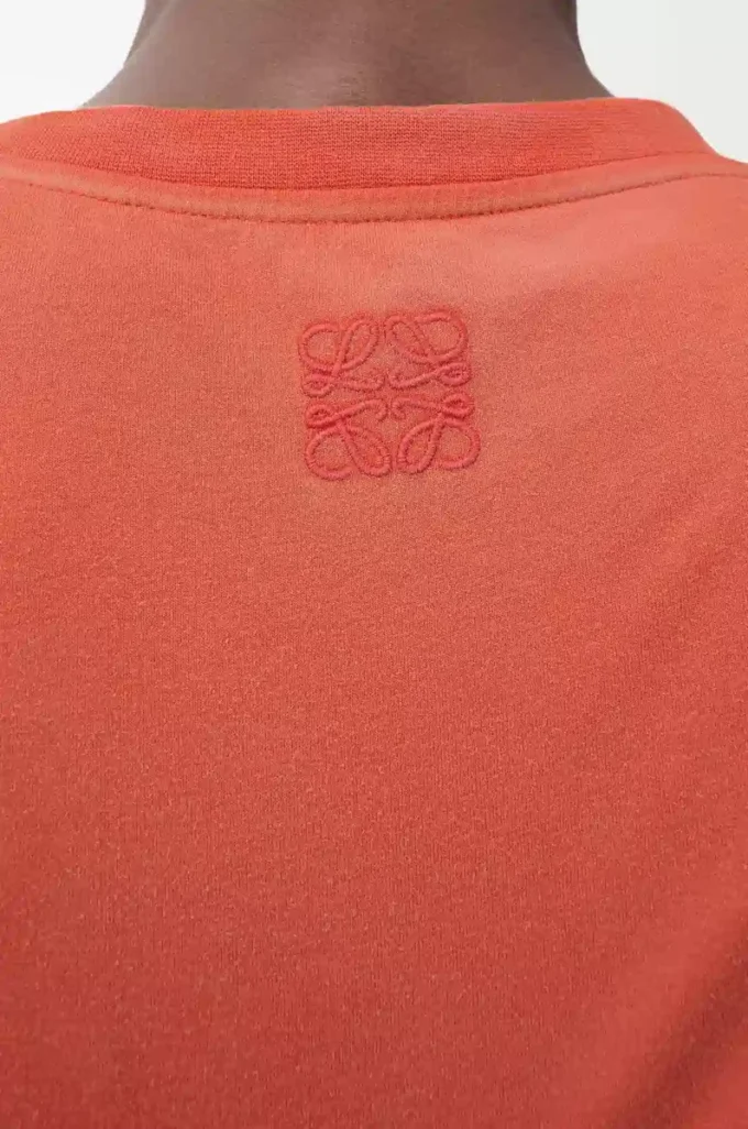 T-shirt coupe classique en coton orange