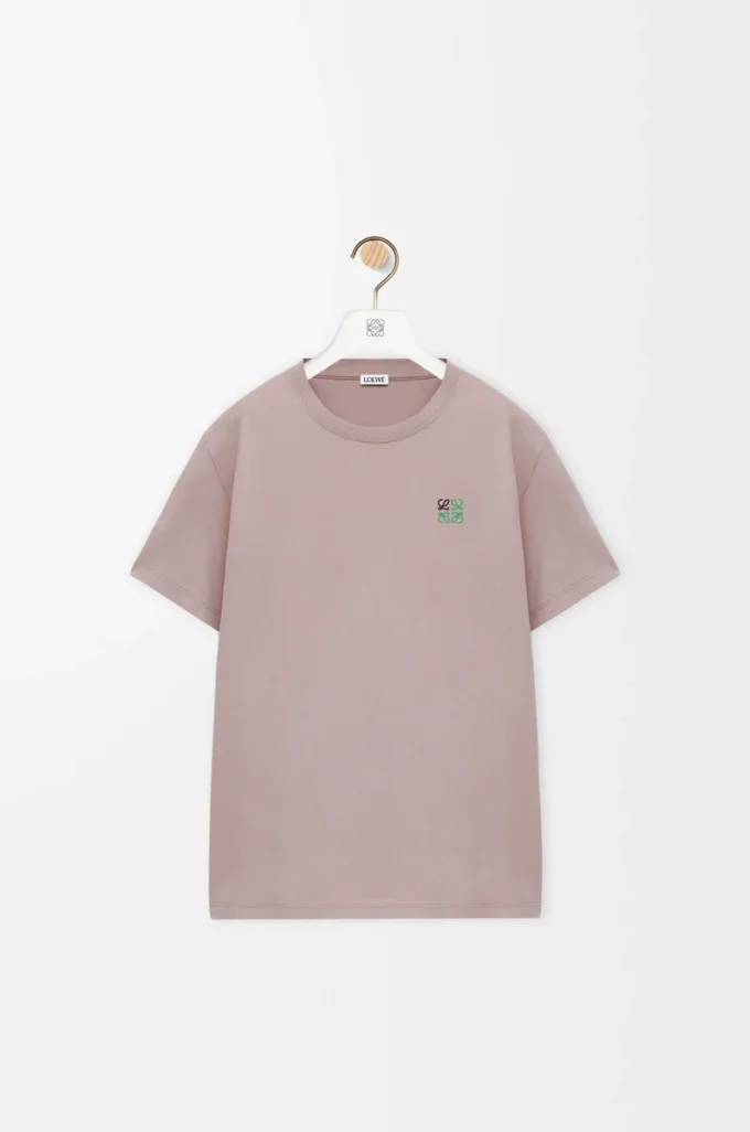 T-shirt coupe classique en coton rose clair