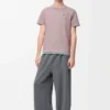 T-shirt coupe classique en coton rose clair