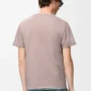 T-shirt coupe classique en coton rose clair