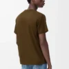 T-shirt coupe classique en coton vert kaki