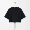 T-shirt court en coton Noir