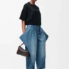 T-shirt court en coton Noir