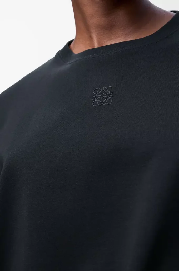 T-shirt court en coton Noir