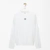 T-shirt oversize à manches longues en coton blanc