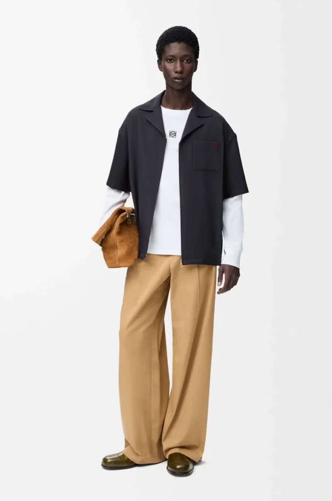 T-shirt oversize à manches longues en coton blanc