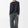 T-shirt oversize à manches longues en coton noir