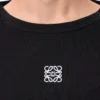T-shirt oversize à manches longues en coton noir