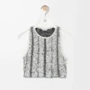 Top en laine Blanc/Noir