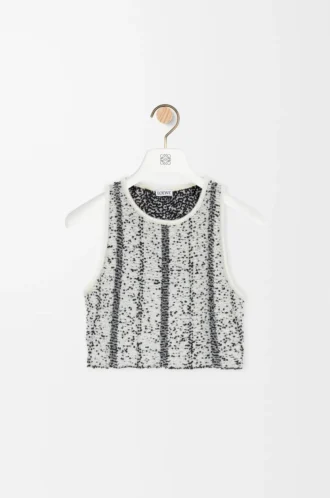Top en laine Blanc/Noir