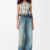 Top en laine Blanc/Noir