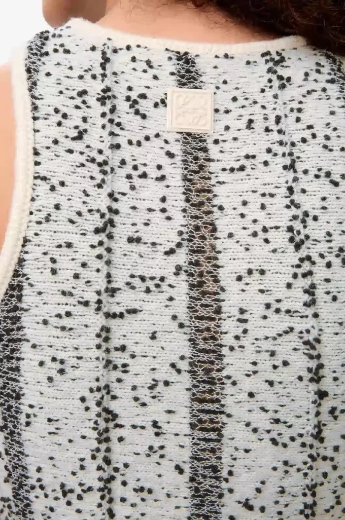 Top en laine Blanc/Noir