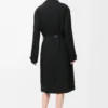 Trench-coat en viscose stretch Noir