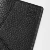 Étui passeport Puzzle en cuir de veau grainé souple Noir