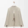 Veste ajustée en laine beige clair mélangé