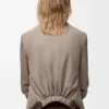 Veste ajustée en laine Beige Melange
