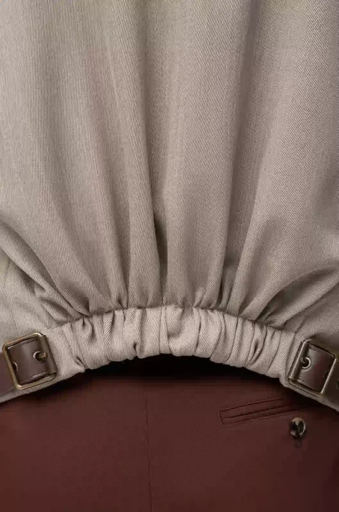 Veste ajustée en laine Beige Melange