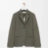 Veste ajustée en laine vert kaki