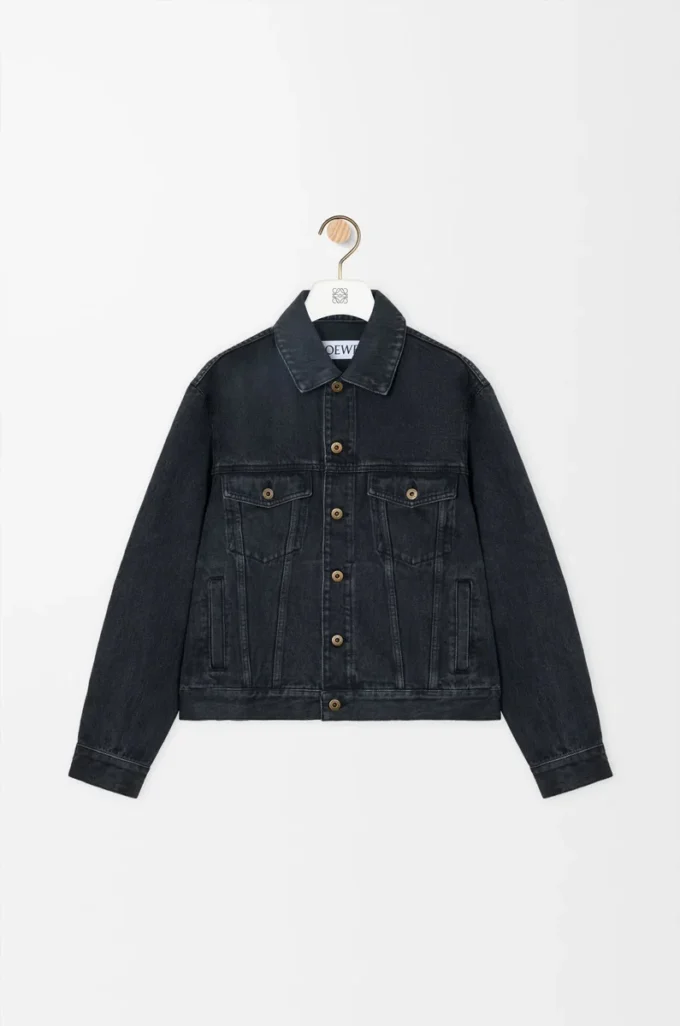 Veste Anagram en denim noir Veste Anagram en denim noir