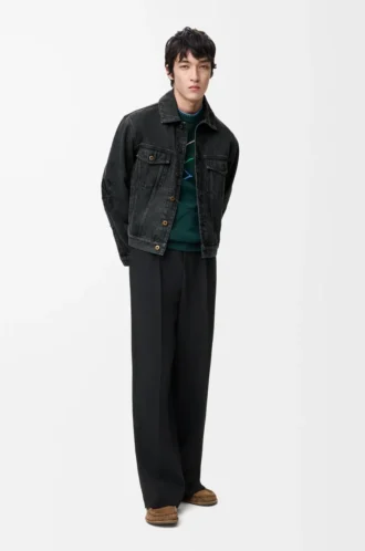 Veste Anagram en denim noir