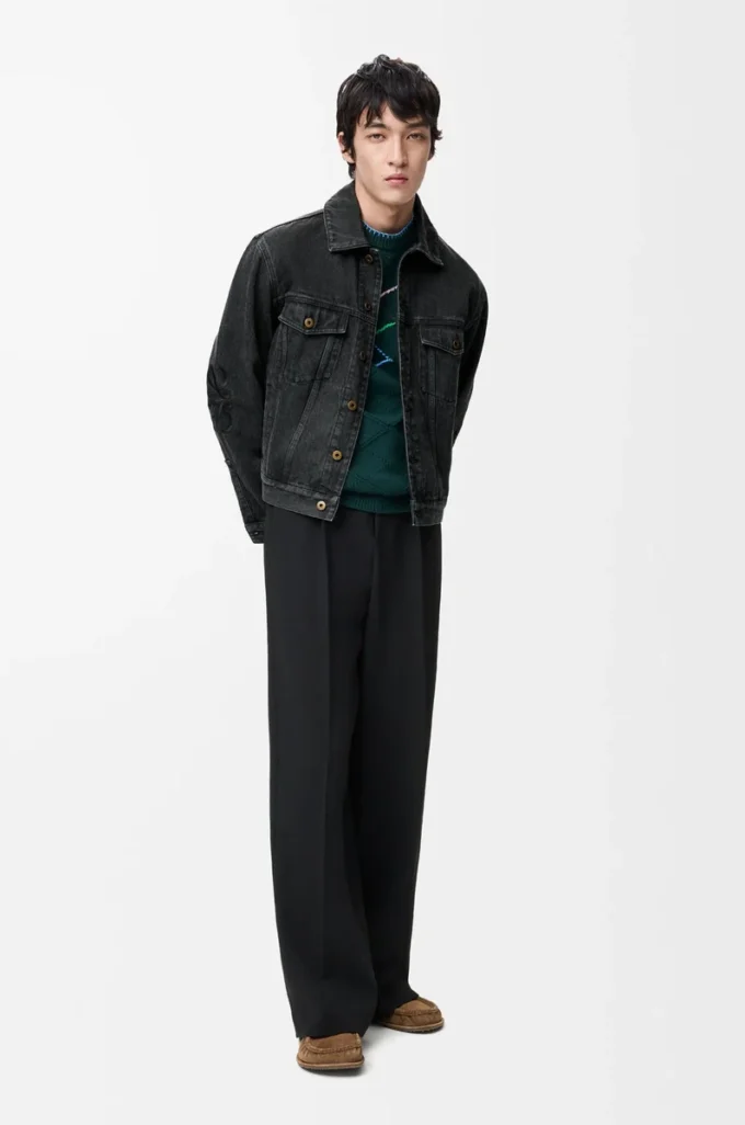 Veste Anagram en denim noir Veste Anagram en denim noir