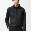 Veste Anagram en denim noir Veste Anagram en denim noir