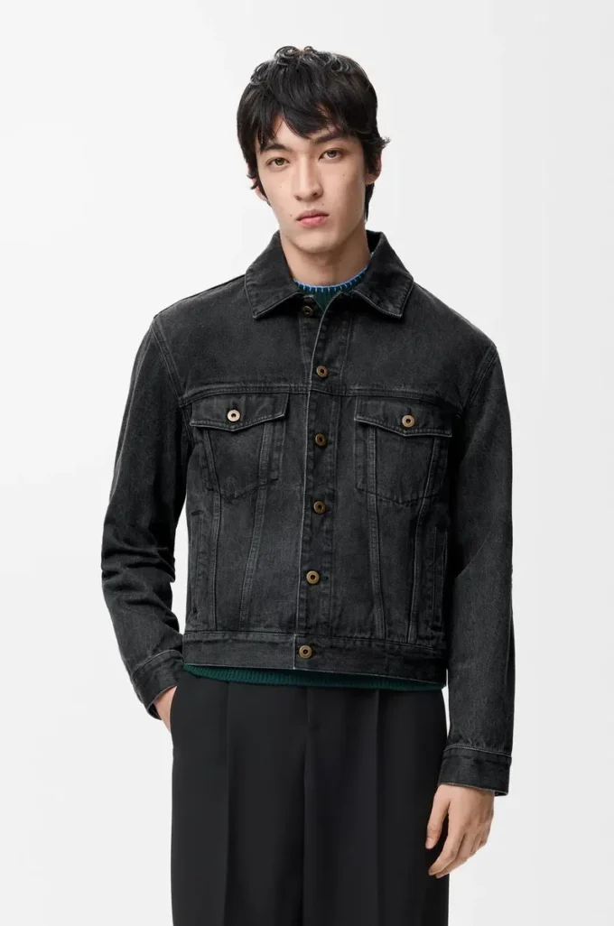 Veste Anagram en denim noir Veste Anagram en denim noir