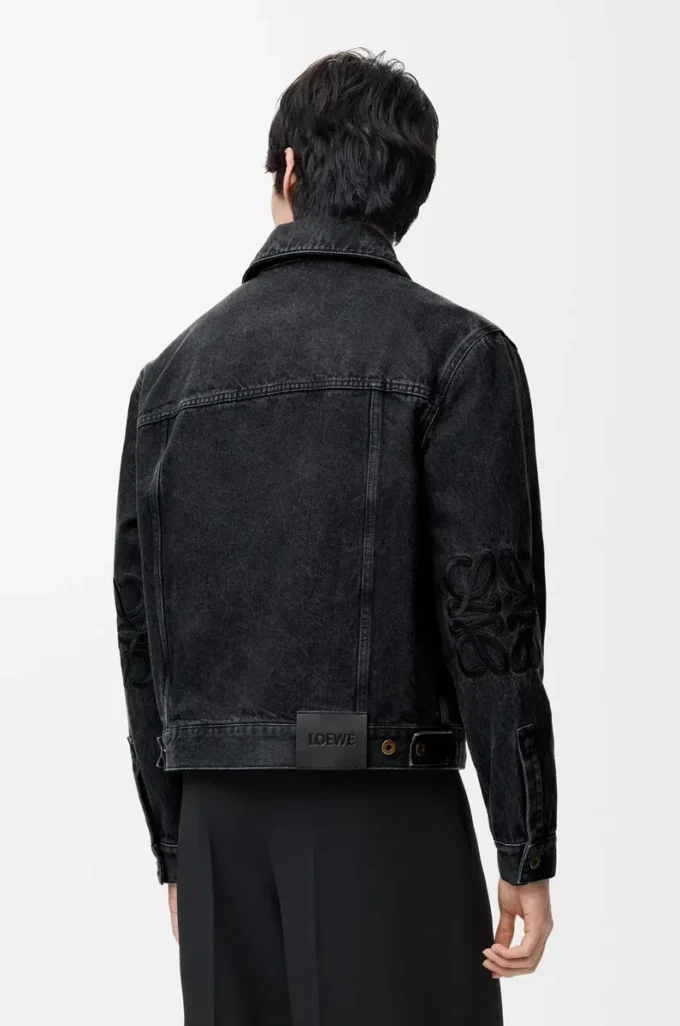 Veste Anagram en denim noir Veste Anagram en denim noir
