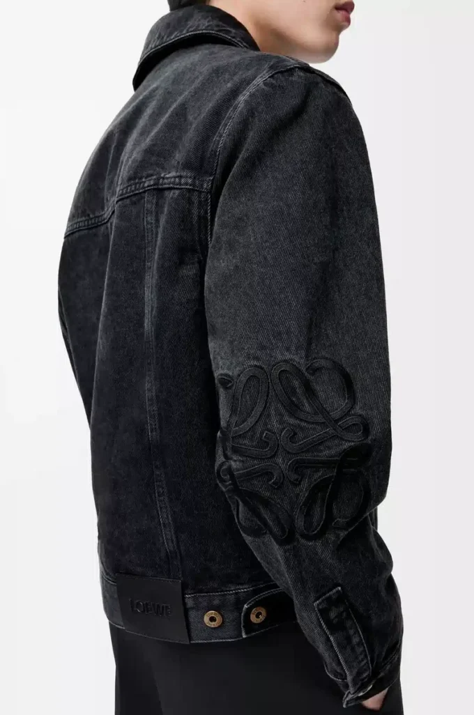 Veste Anagram en denim noir Veste Anagram en denim noir
