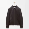 Veste aviateur en cuir de cerf couleur oxblood Veste aviateur en cuir de cerf couleur oxblood