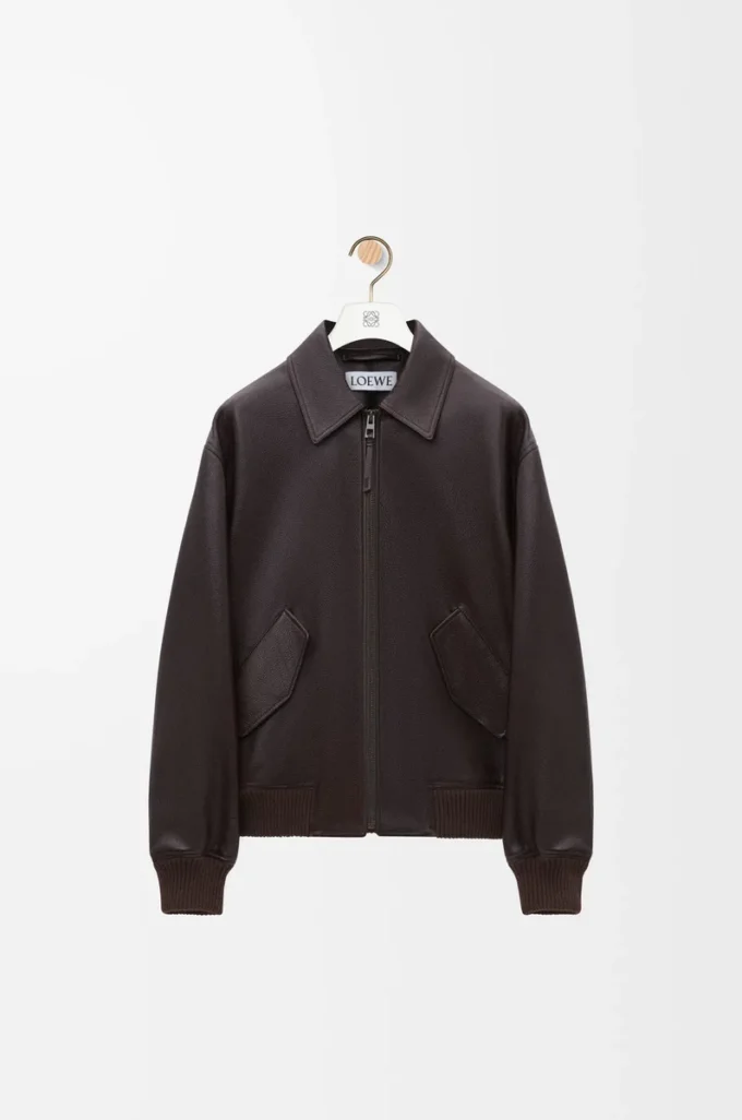 Veste aviateur en cuir de cerf couleur oxblood Veste aviateur en cuir de cerf couleur oxblood