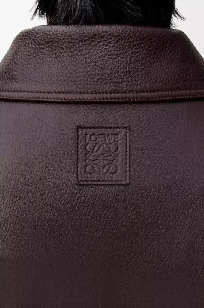 Veste aviateur en cuir de cerf couleur oxblood Veste aviateur en cuir de cerf couleur oxblood