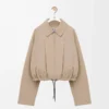 Veste ballon en coton Beige