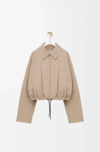 Veste ballon en coton Beige