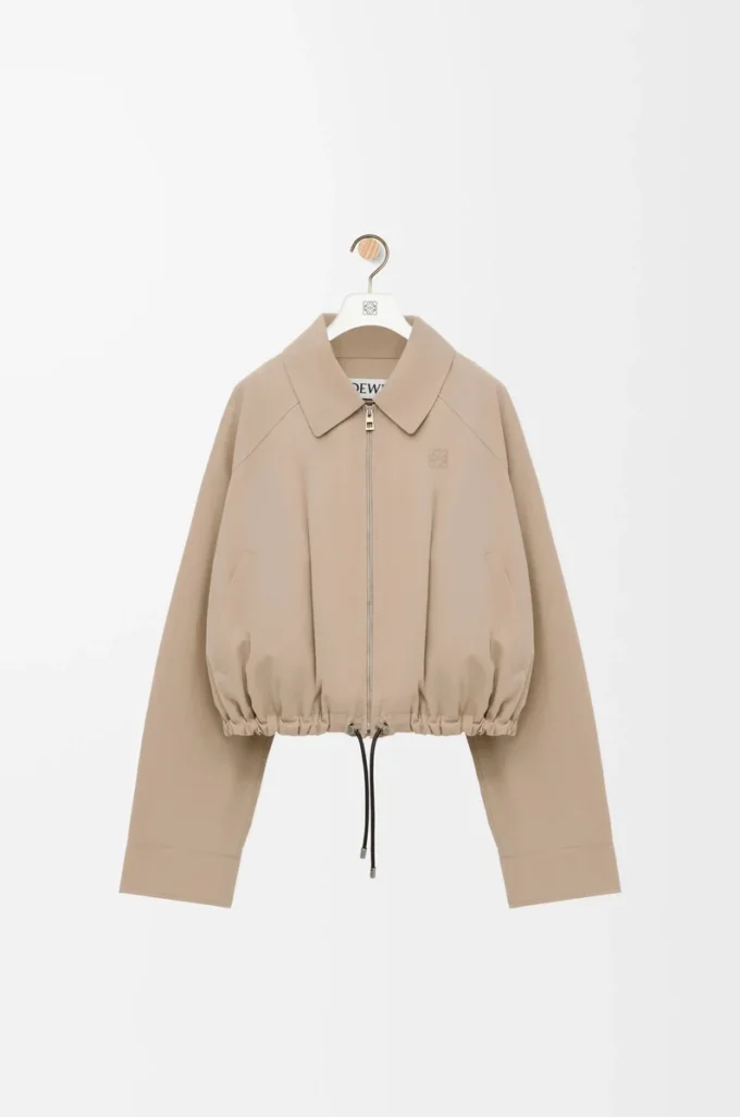 Veste ballon en coton Beige