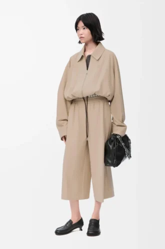 Veste ballon en coton Beige
