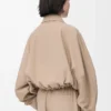 Veste ballon en coton Beige