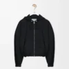 Veste ballon en mélange de cupro Noir