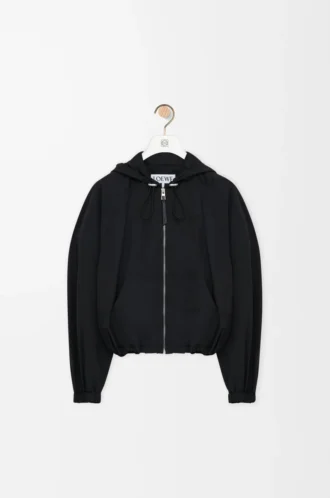 Veste ballon en mélange de cupro Noir