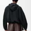Veste ballon en mélange de cupro Noir