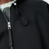 Veste ballon en mélange de cupro Noir