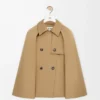 Veste cape en coton beige