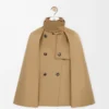 Veste cape en coton beige