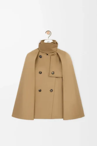 Veste cape en coton beige