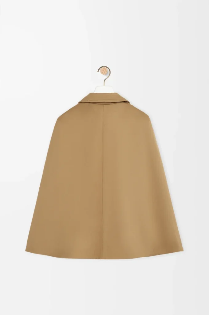 Veste cape en coton beige