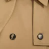 Veste cape en coton beige